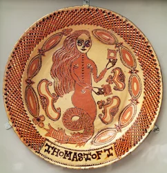 Die Meerjungfrauen-Schale, Staffordshire, ca. 1670-89